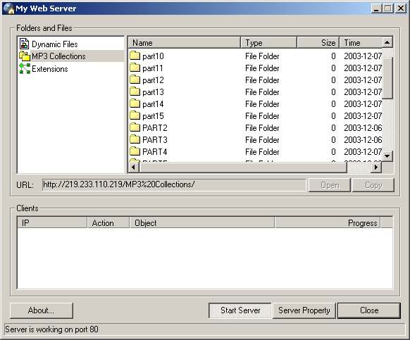MyWeb Screenshot